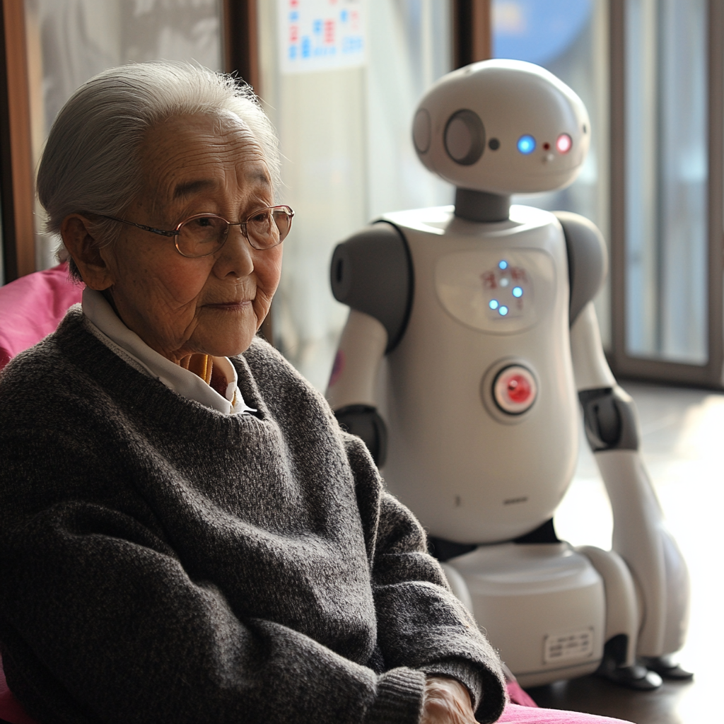 chine population vieillissante robots humanoïdes