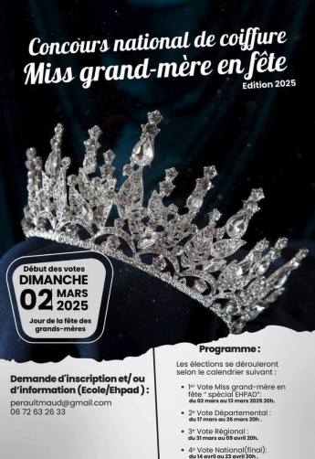 affiche concours Miss Grand-mère en fête